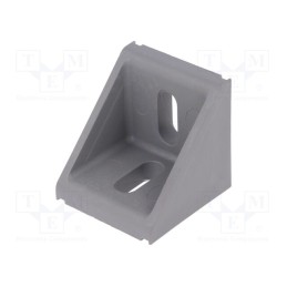 1 pcs x ELESA+GANTER - SQT.43-43-A-8 - Angle bracket, for profiles, Width of the groove: 8mm, W: 43mm