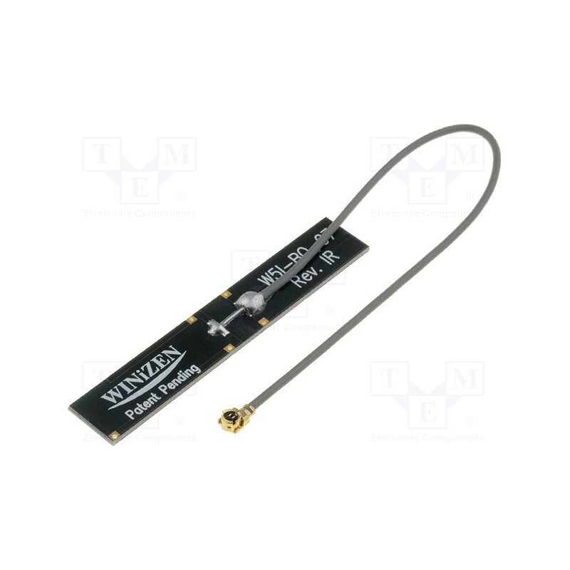 1 pcs x WIZNET - W5I-BO-07 - Antenna, Bluetooth,WLAN,ZigBee, 2.5dBi, Dim: 48x8x1mm, -30÷70°C