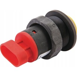 Push-button switch, round, yellow