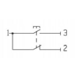 Push-button switch, round, yellow