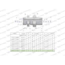 Metric bulkhead connector BB M36x2 28l Warynski