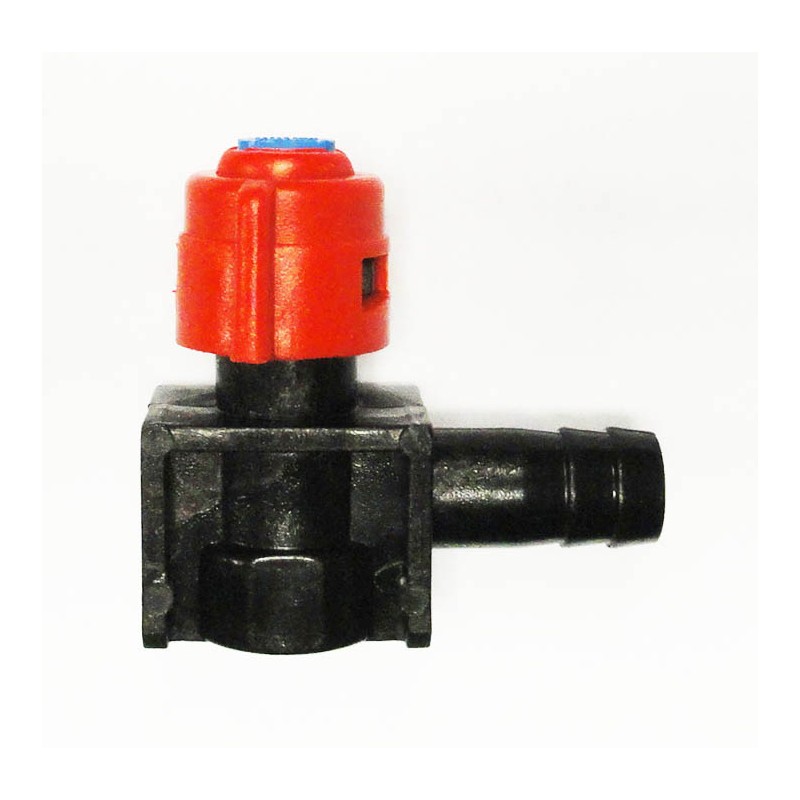 Slotted end connector with valve 0 100 07 k
