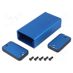 1 pcs x HAMMOND - 1455D801BU -AS - Enclosure: with panel, 1455, X: 45mm, Y: 25mm, Z: 80mm, aluminium