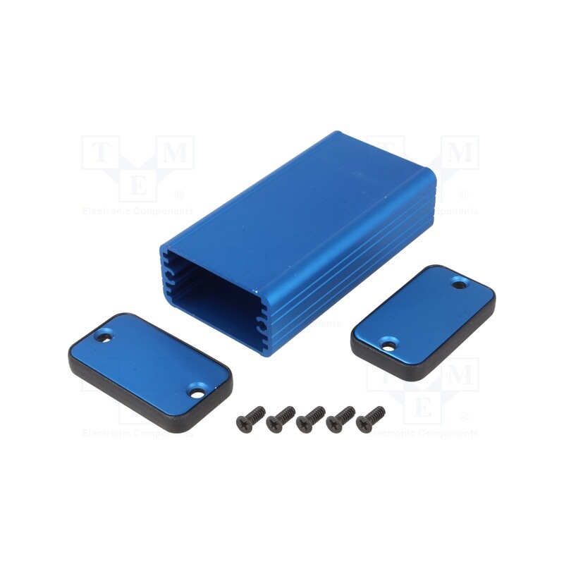 1 pcs x HAMMOND - 1455D801BU -AS - Enclosure: with panel, 1455, X: 45mm, Y: 25mm, Z: 80mm, aluminium