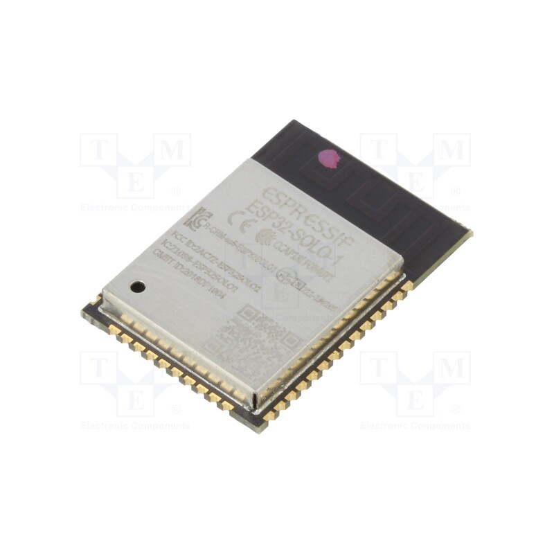1 pcs x ESPRESSIF - ESP32-SOLO-1-N4 - Module: IoT, Bluetooth Low Energy,WiFi, PCB, SMD, 18x25.5x3.1mm