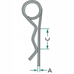 Set of spring pins 17mm granite