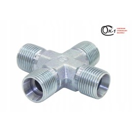Hydraulic four-way connector 4x m14x1 5 8l