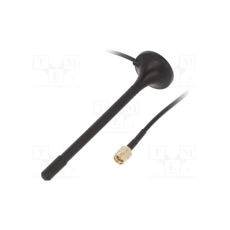 1 pcs x SR PASSIVES - 433M-ANT016 - Antenna, RF, 2dBi, linear, magnet, 50Ω, 433.05÷434.79MHz, Ø: 29.4mm