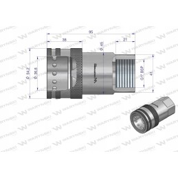 Hydraulic quick connector, socket 1 Warynski