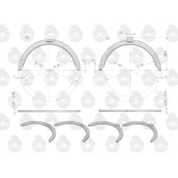 Set of half rings n000 nominal C 330 original