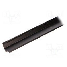1 pcs x TOPMET - C9010021 - Profiles for LED modules, black, L: 1m, CABI12, aluminium, angular