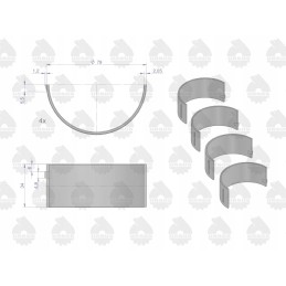 set of connecting rod bearings n 0 25 and grind c 330