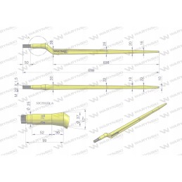 Universal loader l 880mm, replacement for 5193