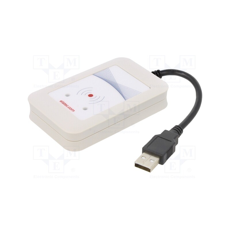 1 pcs x ELATEC - T4DT-FB3WEL-PI - RFID reader, 4.3÷5.5V, USB, antenna, Range: 100mm, 88x56x18mm, ABS
