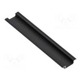 1 pcs x GTV Poland - PA-GLAX1M-AL-20M - Profiles for LED modules, black, L: 1m, GLAX MINI, aluminium