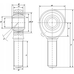 Cylinder eye with right external thread OE 12
