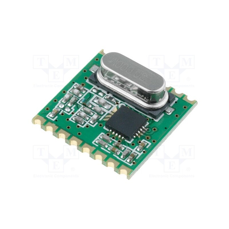 1 pcs x HOPE MICROELECTRONICS - RFM23B-433S1 - Module: RF, FM transceiver, FSK, 433.92MHz, SPI, -121dBm, 13dBm, SMD