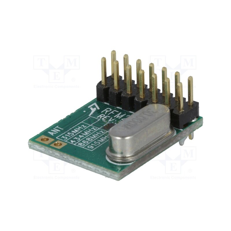 1 pcs x HOPE MICROELECTRONICS - RFM22B-868D - Module: RF, FM transceiver, FSK, 868MHz, SPI, -121dBm, 1.8÷3.6VDC