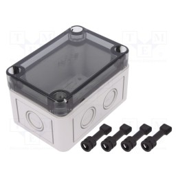 1 pcs x SPELSBERG - 13700201 - Enclosure: multipurpose, X: 65mm, Y: 94mm, Z: 57mm, TK PC, grey, IP66