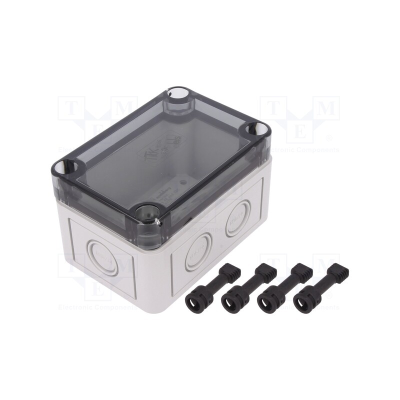 1 pcs x SPELSBERG - 13700201 - Enclosure: multipurpose, X: 65mm, Y: 94mm, Z: 57mm, TK PC, grey, IP66