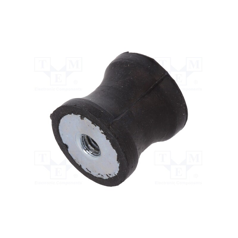 1 pcs x ELESA+GANTER - DVC.3-15-12-15-M4-40 - Vibration damper, M4, Ø: 15mm, rubber, L: 15mm, H: 4mm, 155N, 41N/mm