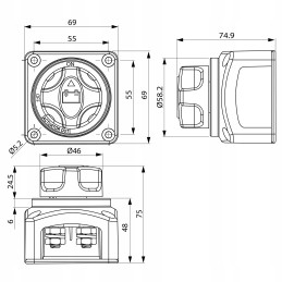 Hebel Claas 7700073704 cargo power disconnect switch