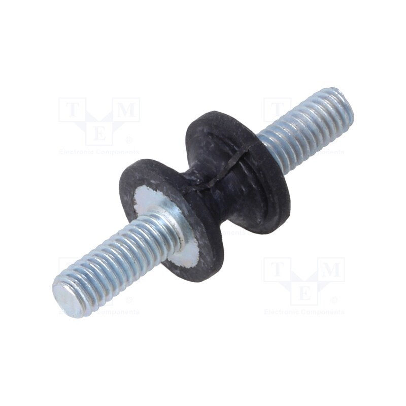 1 pcs x ELESA+GANTER - DVC.1-10-4,5-8-M4-10-70 - Vibration damper, M4, Ø: 10mm, rubber, L: 8mm, Thread len: 10mm, 105N