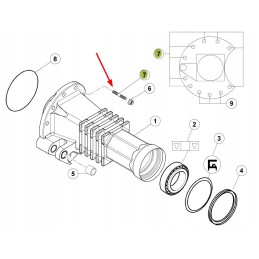 7700001656 connecting pin of the gearbox bridge