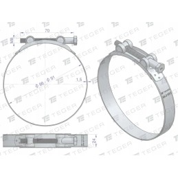 Clamp band gbs 86 91 clamp w1 galvanized steel