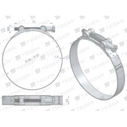 Clamping band gbs 92 97 clamp w1 galvanized steel