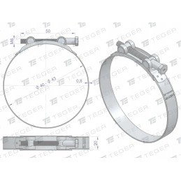 Clamping band gbs 40 43 clamp w1 galvanized steel