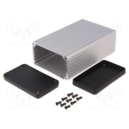 1 pcs x HAMMOND - 1455K1202 - Enclosure: with panel, 1455, X: 78mm, Y: 120mm, Z: 43mm, aluminium