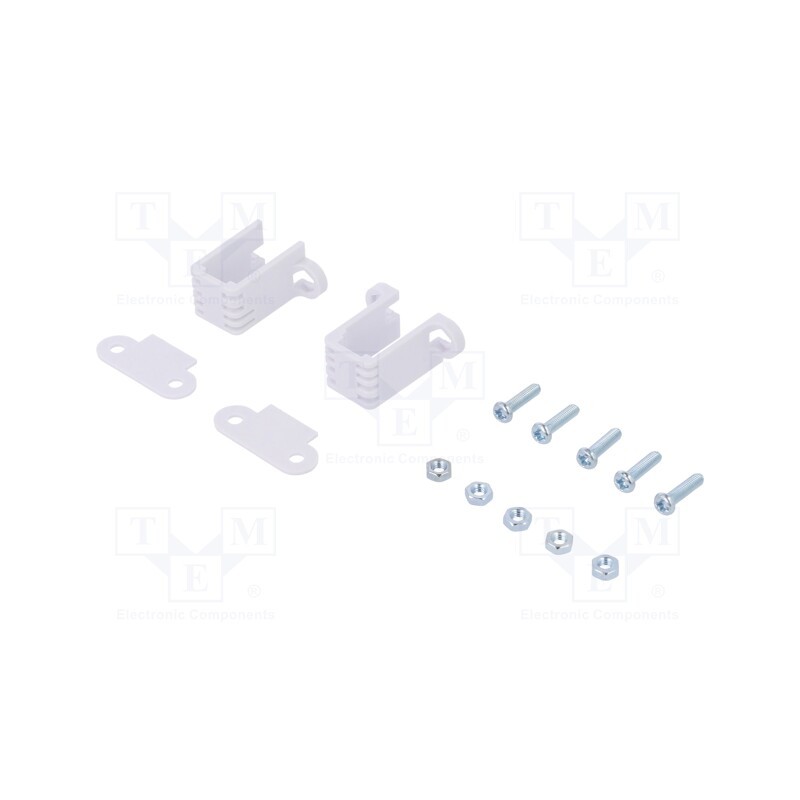 1 set x POLOLU - MINI PLASTIC GEARMOTOR BRACKET PAIR TALL - Bracket, white, Holder mat: plastic, 19mm, 2pcs.