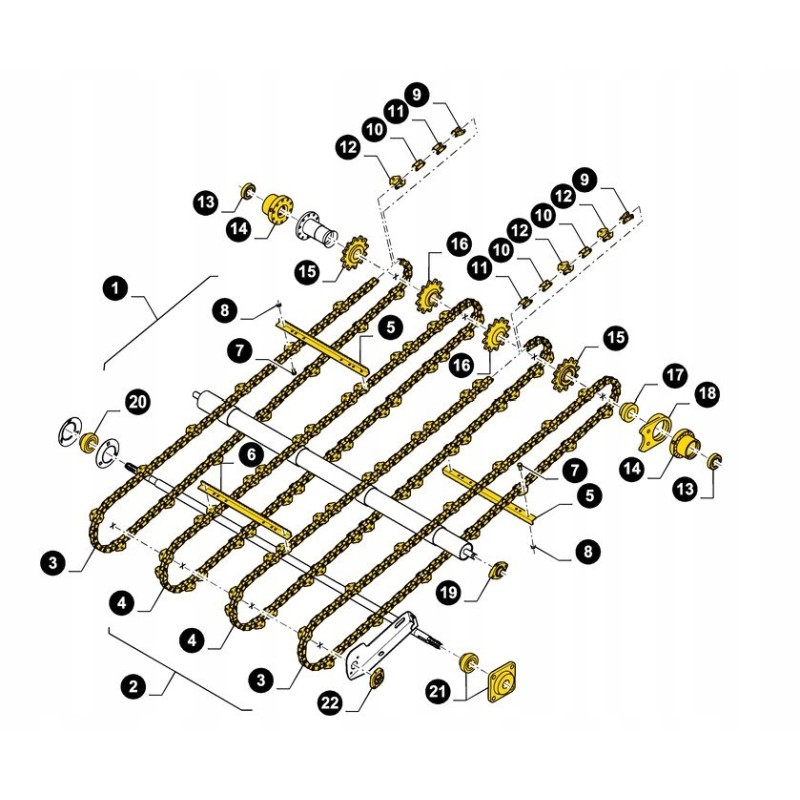 New Holland CX 47483253 Incline Chain Set