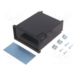 1 pcs x HAMMOND - 1216 - Enclosure: panel, X: 96mm, Y: 120mm, Z: 48mm, ABS, black, DIN 43700