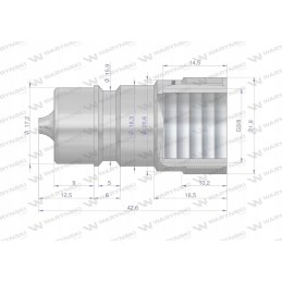Hydraulic quick connector plug G3 8 BSP thread