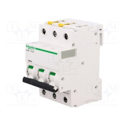 1 pcs x SCHNEIDER ELECTRIC - A9F03310 - Circuit breaker, 400VAC, Inom: 10A, Poles: 3, Charact: B, 6kA, IP20