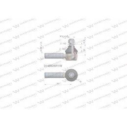 Steering joint 101mm m20x1 5 3148926r1