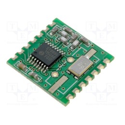 1 pcs x HOPE MICROELECTRONICS - RFM12B-433S2P - Module: RF, FM transceiver, FSK, 433.92MHz, SPI, -105dBm, 5dBm, SMD