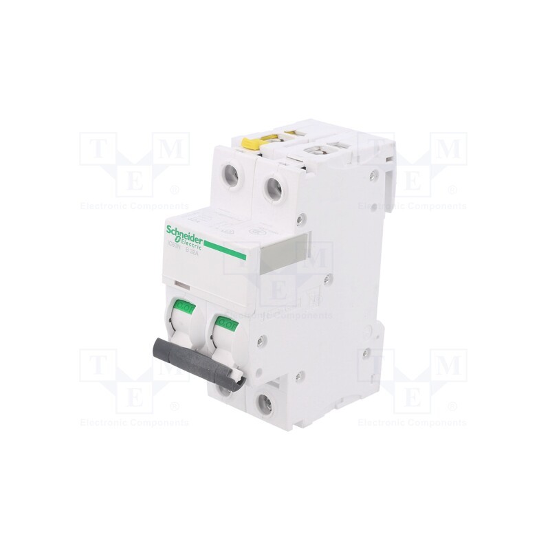 1 pcs x SCHNEIDER ELECTRIC - A9F03232 - Circuit breaker, 400VAC, Inom: 32A, Poles: 2, Charact: B, 6kA, IP20
