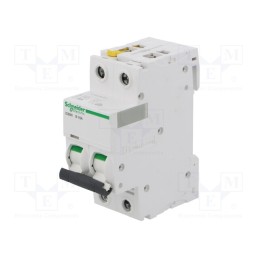 1 pcs x SCHNEIDER ELECTRIC - A9F03216 - Circuit breaker, 400VAC, Inom: 16A, Poles: 2, Charact: B, 6kA, IP20