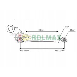 Central connector cat 3 3 530 720mm john deere 600