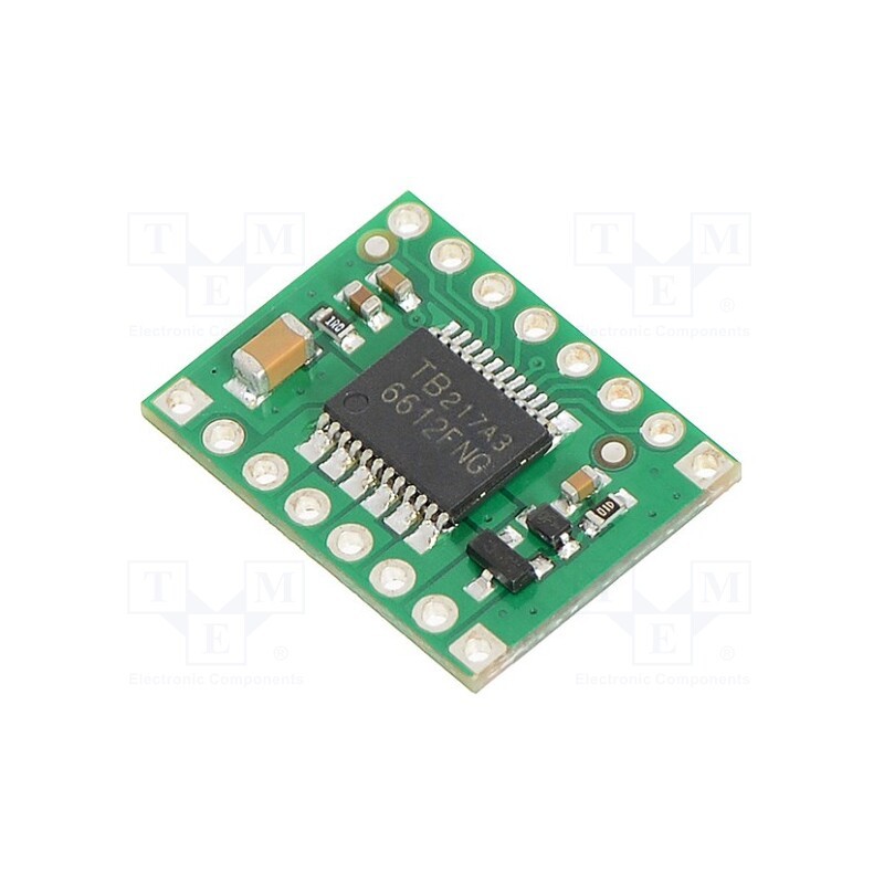 1 pcs x POLOLU - POLOLU-713 - DC-motor driver, TB6612FNG, 100kHz, PWM, 1A, Uin mot: 4.5÷13.5V