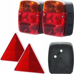 Set of rear lamps with triangles, trailer lamps