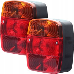 Set of rear lamps with triangles, trailer lamps