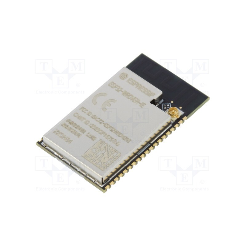 1 pcs x ESPRESSIF - ESP32-WROVER-IE-N8R8 - Module: IoT, Bluetooth Low Energy,WiFi, external, SMD, IPEX