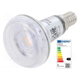 1 pcs x PHILIPS - 8718696811771 - LED lamp, warm white, E14, 230VAC, 320lm, P: 4.3W, 36°, 2700K
