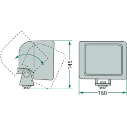 Work light with H3 bulb 12v 55w granite