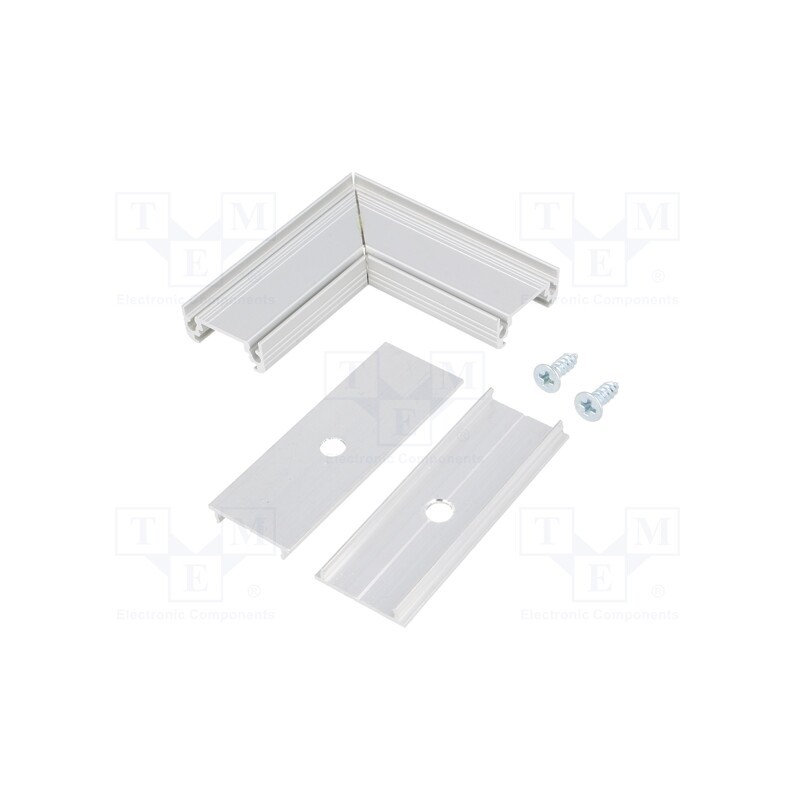 1 set x TOPMET - 77410020 - Connector 90°, natural, aluminium, SURFACE10