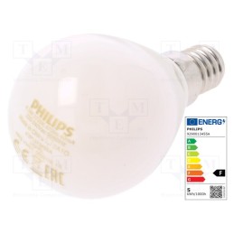 1 pcs x PHILIPS - 8718699763435 - LED lamp, warm white, E14, 230VAC, 470lm, P: 4.3W, 2700K, CRImin: 80